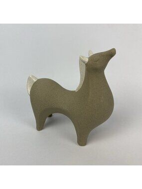 Palmera Ceramic Menagerie Series – “Hunphery” Figurine Gray 8” Modern Art Decor